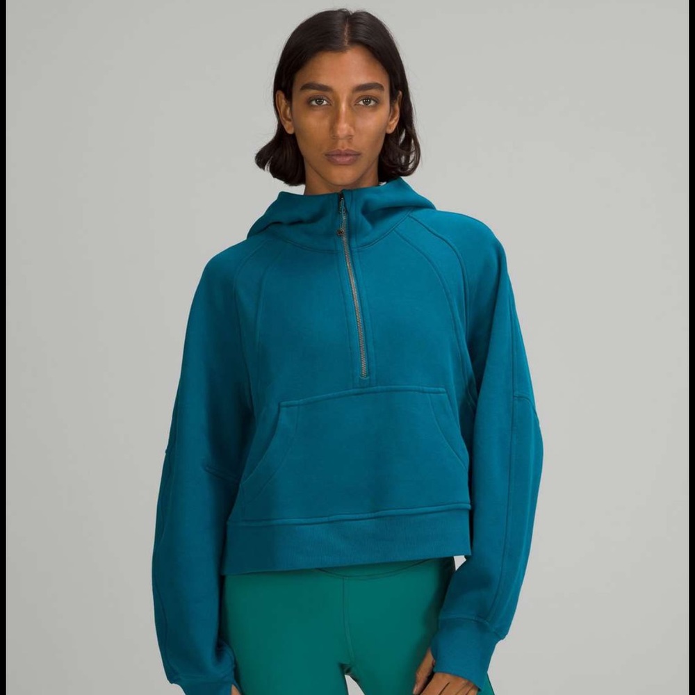Lululemon Scuba Oversized Half-Zip Hoodie in Capri / Turquoise XS / S